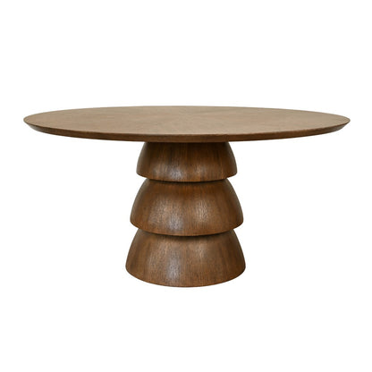 Worlds Away - Round Dining Table With Tiered Base In Provincial Brown Oak - CALLUM RD PBO view 1