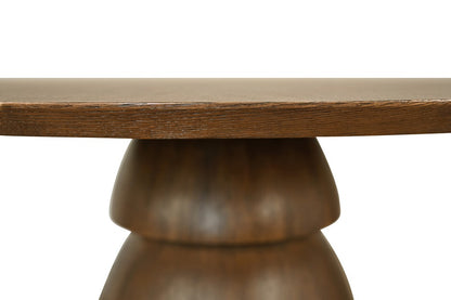 Worlds Away - Round Dining Table With Tiered Base In Provincial Brown Oak - CALLUM RD PBO view 3