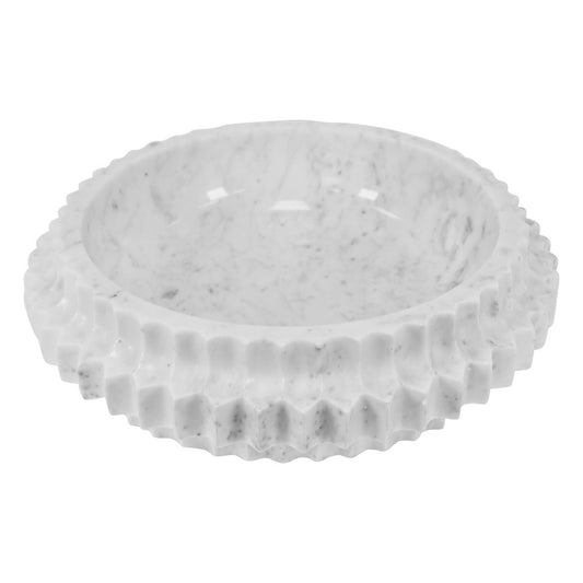 Worlds Away - Round Marble Tray With Carved Edges - OLIN view 1
