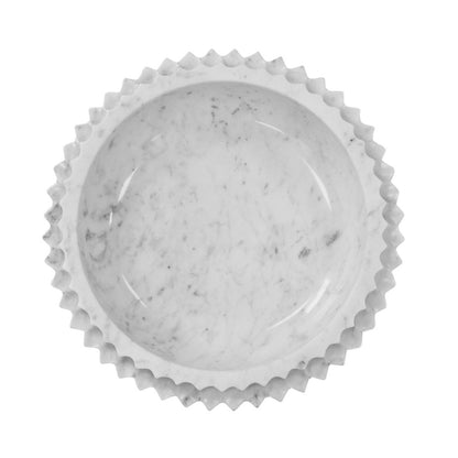 Worlds Away - Round Marble Tray With Carved Edges - OLIN view 3