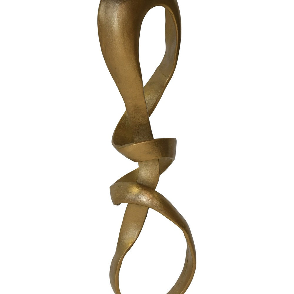 Worlds Away - Round Sculptural Loop Base Side Table In Antique Brass With Inset Mirror Top - OLYMPIA view 6