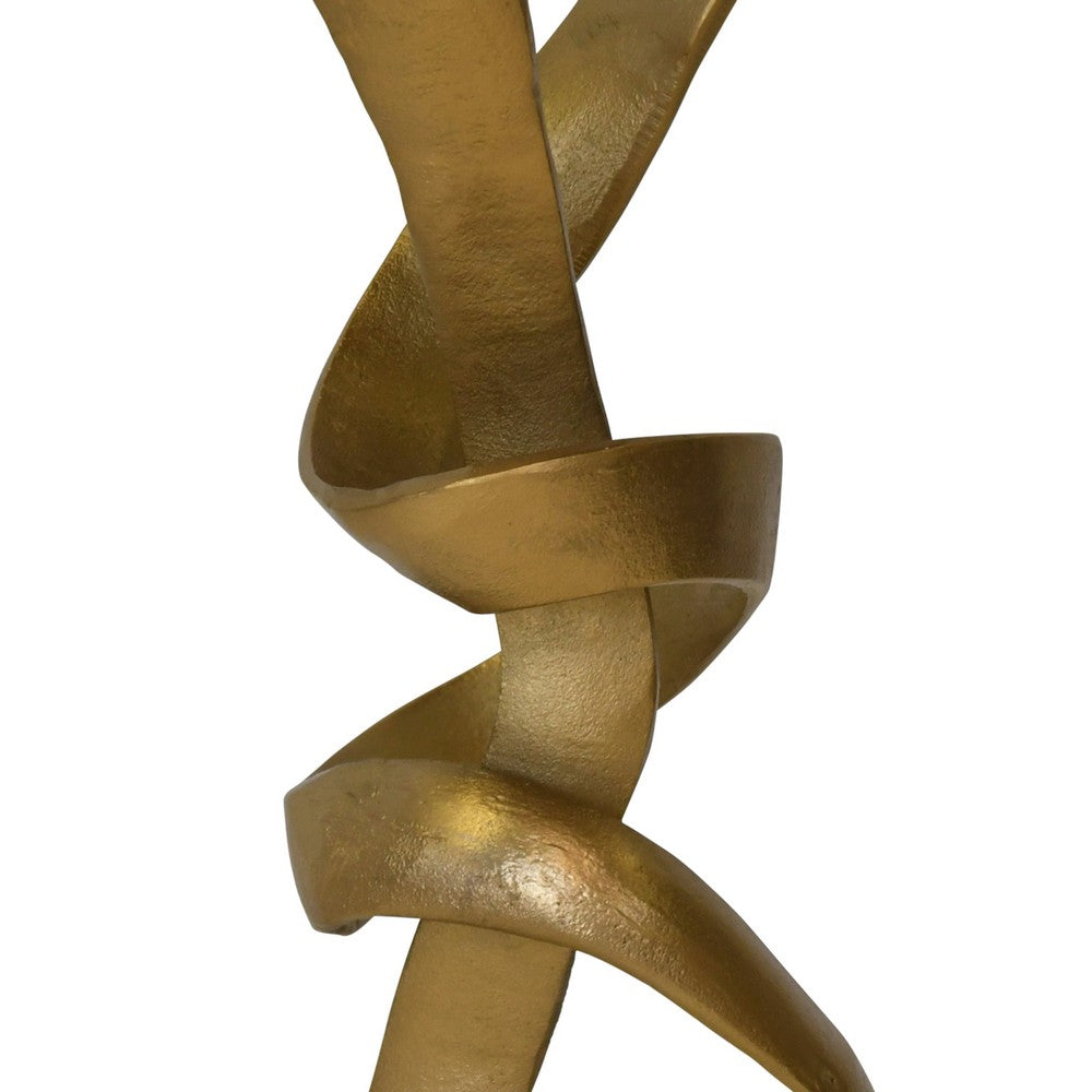 Worlds Away - Round Sculptural Loop Base Side Table In Antique Brass With Inset Mirror Top - OLYMPIA view 7