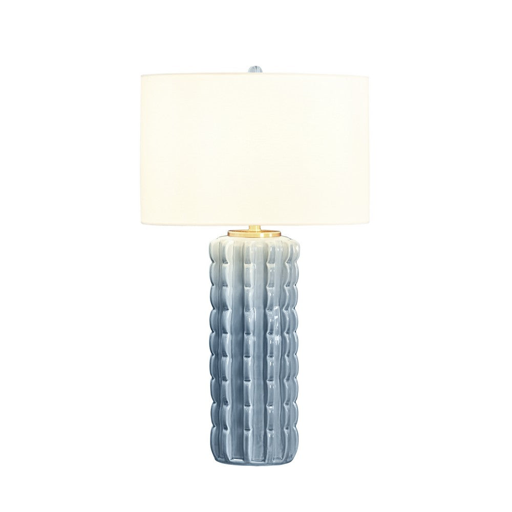 Worlds Away - Scallop Ceramic Table Lamp In Light Blue Glaze - CECE LB view 2