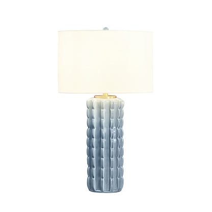 Worlds Away - Scallop Ceramic Table Lamp In Light Blue Glaze - CECE LB view 2