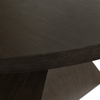 Worlds Away - Sculptural Base Dining Table In Dark Espresso Oak - NEWPORT ES view 3