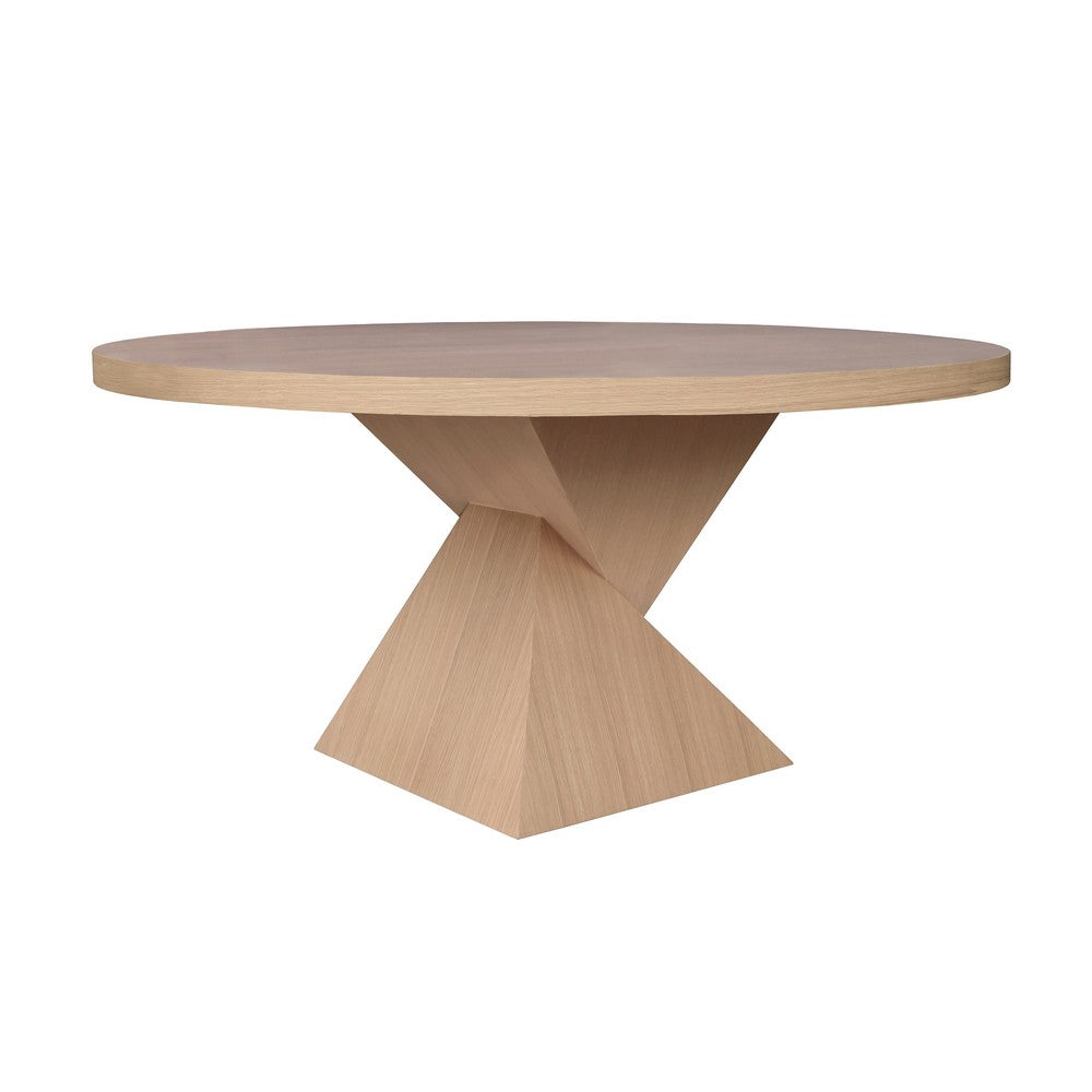 Worlds Away - Sculptural Base Dining Table In Natural Oak - NEWPORT NO view 1