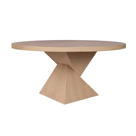 Worlds Away - Sculptural Base Dining Table In Natural Oak - NEWPORT NO view 1
