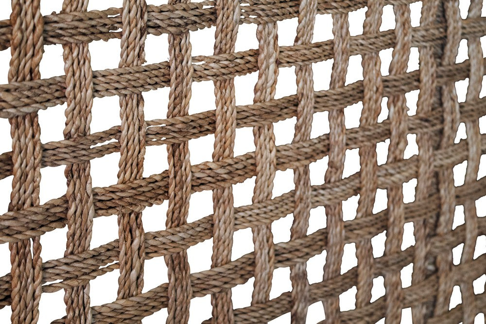 Worlds Away - Seagrass Wrapped Headboard And Footboard With Wood Side Rails And Legs, King Size - KARINA KING view 5