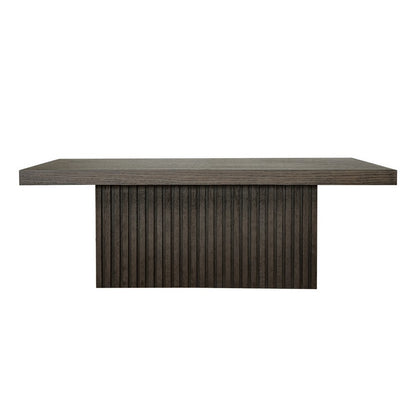 Worlds Away - Slatted Pedestal Base Coffee Table In Dark Espresso Oak - TYSON ES view 2
