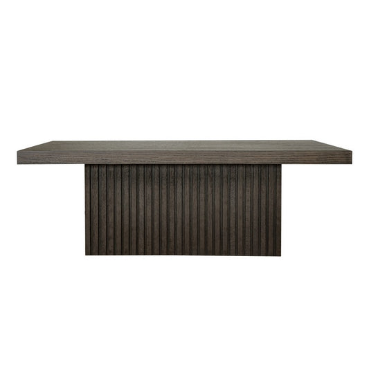 Worlds Away - Slatted Pedestal Base Coffee Table In Dark Espresso Oak - TYSON ES view 2