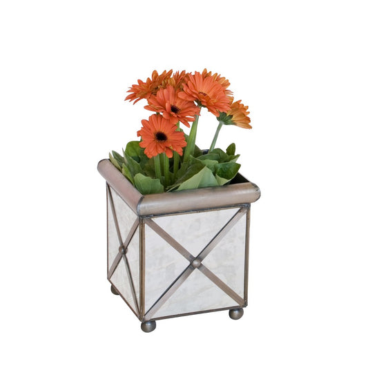 Worlds Away - Sm Xhatch Ant Mir Planter - AMT10 view 1