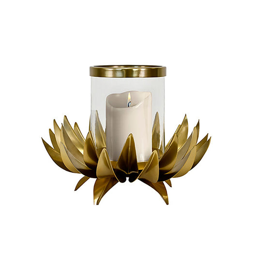 Worlds Away - Small Palm Tree Hurricane In Antique Brass - SIRIUS SM view 2