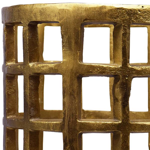 Worlds Away - Small Pillar Candle Holder In Brass Finish - GAGE SM view 2