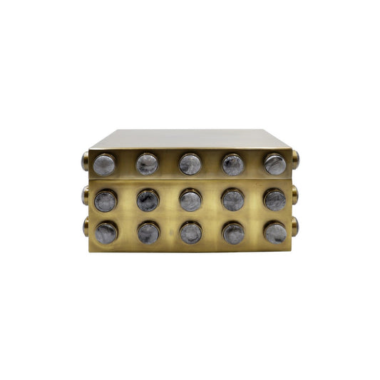 Worlds Away - Small Rectangle Brass Box With Resin Appliques - ALBA SM view 2