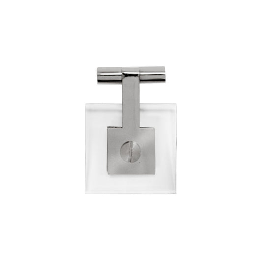 Worlds Away - Square Acrylic Pull W. Nickel Detailing  - JONAH HN view 1