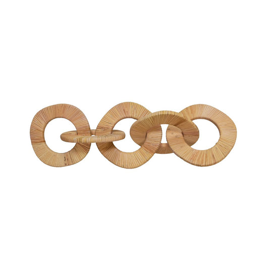 Worlds Away - Square Natural Rattan Decorative Chain - YOLO view 1