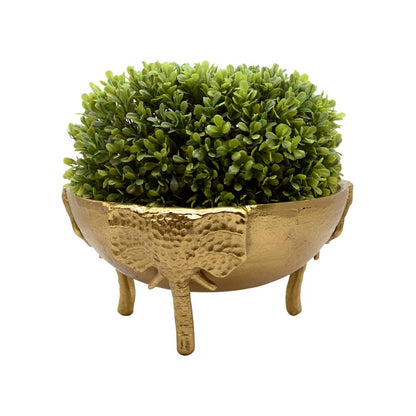 Worlds Away - Textured Brass Bowl With Elephant Feet Detail - ELEPHA view 4
