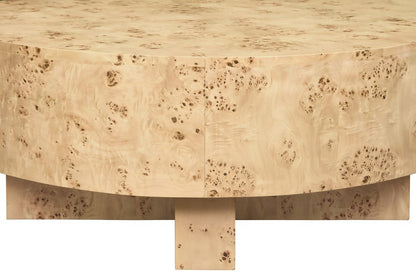 Worlds Away - Thick Top Coffee Table With Cross Base In Burl Wood - OSLO BW view 4