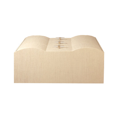 Worlds Away - Three Drawer Chest In Natural Grasscloth - PLYMOUTH NAT view 4