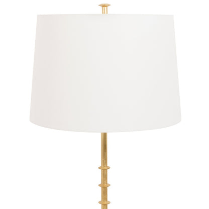 Worlds Away - Three Leg Iron Floor Lamp With Ring Detail In Gold Leaf - BLAKELY G view 3