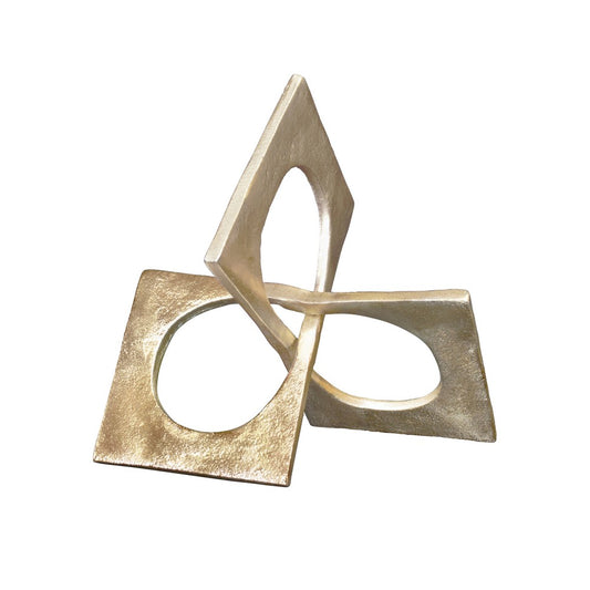 Worlds Away - Twisted Metal Sculpture In Textured Antique Brass - TWIST view 1