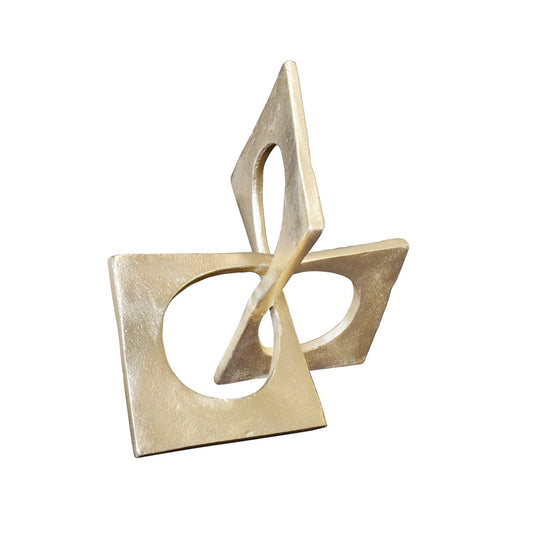 Worlds Away - Twisted Metal Sculpture In Textured Antique Brass - TWIST view 2