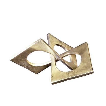 Worlds Away - Twisted Metal Sculpture In Textured Antique Brass - TWIST view 3