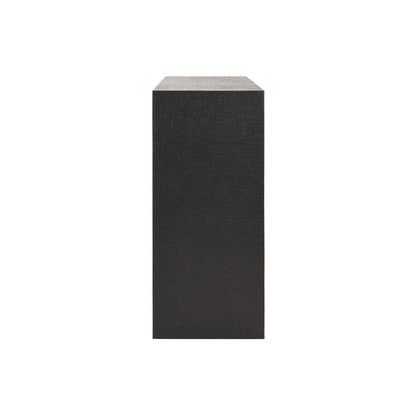 Worlds Away - Two Door Console With Open Shelf In Black Painted Grasscloth With Black Oak Handles - ASPEN BLK view 4
