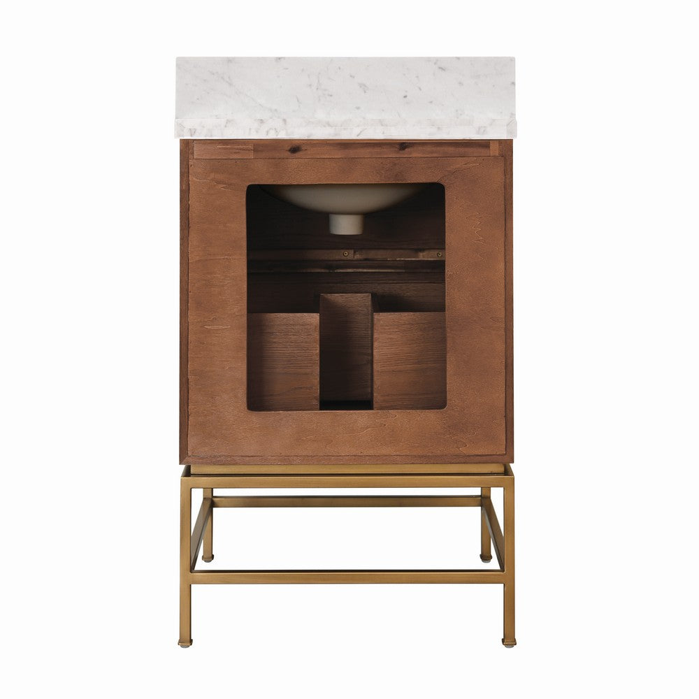 Worlds Away - Two Drawer Bath Vanity In Matte Dark Burl Wood With Antique Brass Metal Frame And Acrylic And Brass Hardware - CLIFFORD 24 DBW view 5