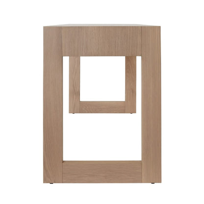Worlds Away - Two Drawer Desk With Fluted Detail In Natural Oak - LARKIN NO view 3