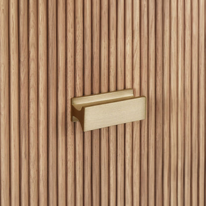 Worlds Away - Two Drawer Side Table With Fluted Detail In Natural Oak - ANDRE NO view 6