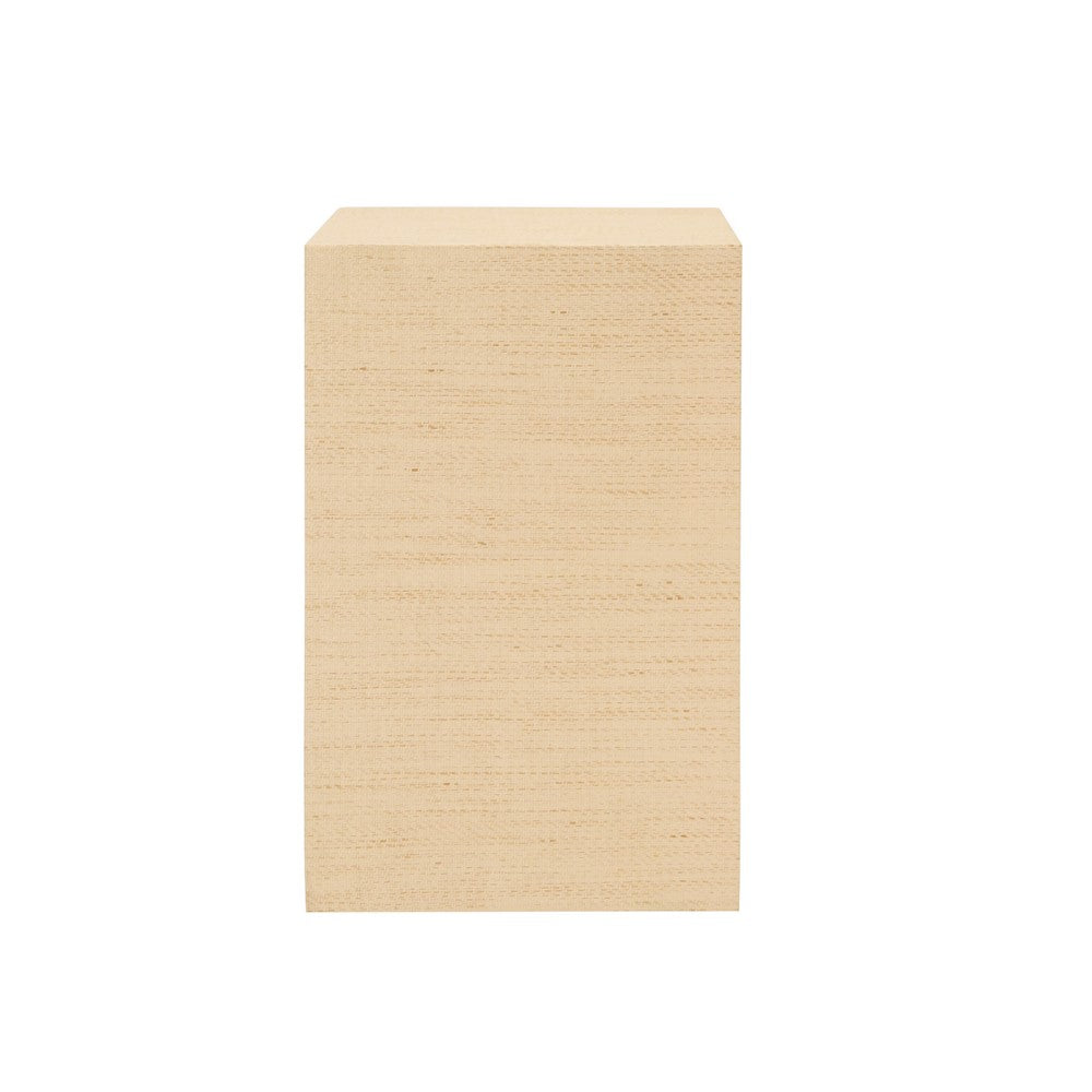 Worlds Away - Two Drawer Small Side Table In Natural Grasscloth With Cerused Oak Handles - PARKER NAT view 4