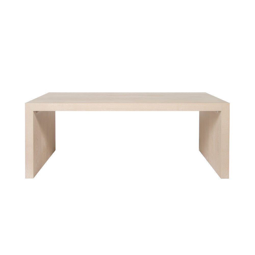 Worlds Away - Waterfall Edge Coffee Table In Cerused Oak - KENNETH CO COFFEE TABLE view 2