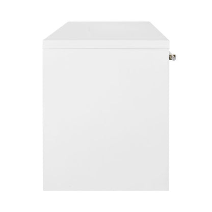 Worlds Away - Waterfall Two Drawer Desk With Brass And Acrylic Hardware In White Lacquer - RALPH WH view 3