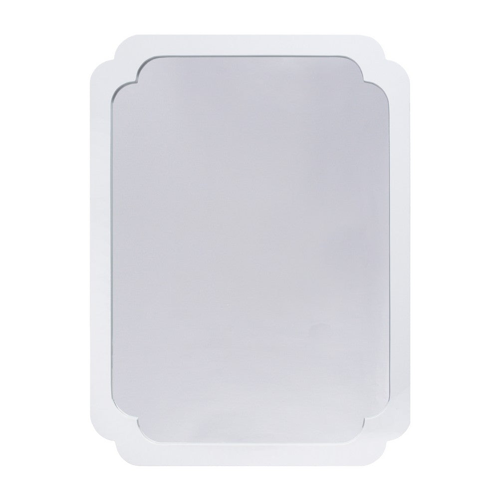 Worlds Away - White Lacquer Pinched Corner Mirror - AMELIA WH view 1