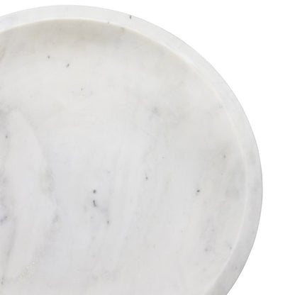 Worlds Away - White Marble Bowl With Brass Tapered Pedestal Base - BRISSA view 3