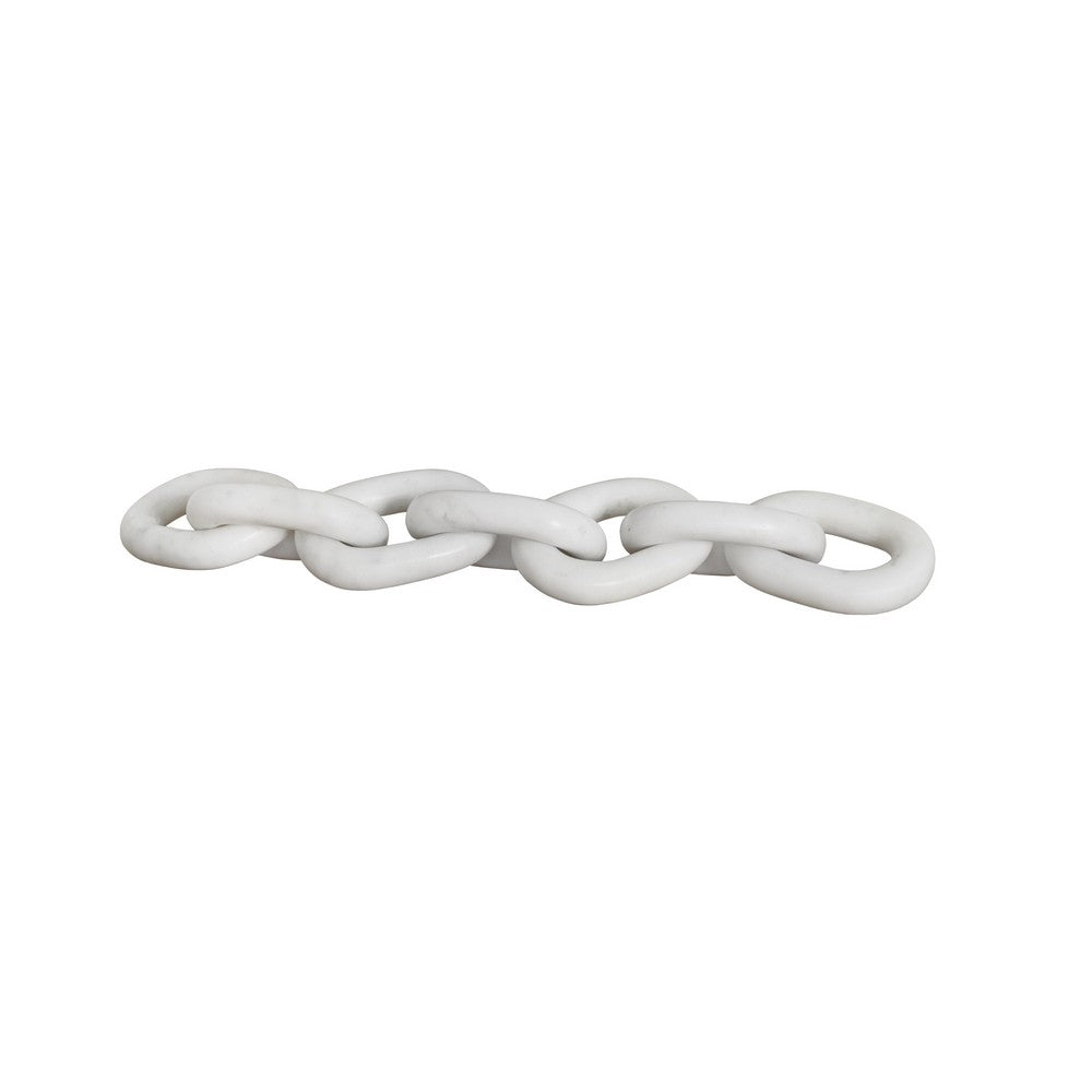 Worlds Away - White Marble Chain Link Object - TABI view 1