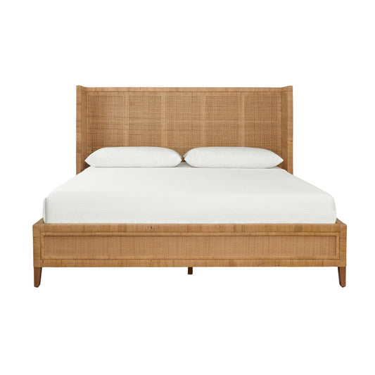 Worlds Away - Winged Headboard And Platform In Radio Weave Wrapped Rattan, King Size - DOLLY KING view 2