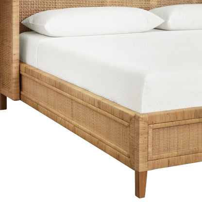 Worlds Away - Winged Headboard And Platform In Radio Weave Wrapped Rattan, King Size - DOLLY KING view 3
