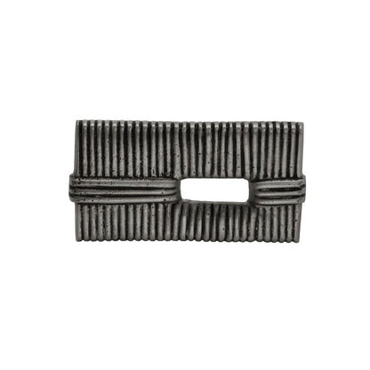 Worlds Away - Wrapped Metal Sm Rectangle Knob In Antique Nickel - KURT HAN view 2