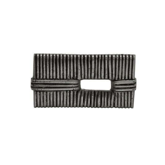 Worlds Away - Wrapped Metal Sm Rectangle Knob In Antique Nickel - KURT HAN view 2