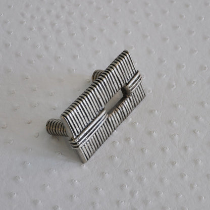 Worlds Away - Wrapped Metal Sm Rectangle Knob In Antique Nickel - KURT HAN view 4