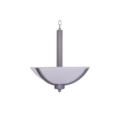 Yosemite Home Decor - Alta Peak 3 Light Bowl Chandelier in Satin Steel Finish with Acid Wash Glass - 107-3B-16AWSS veiw 1