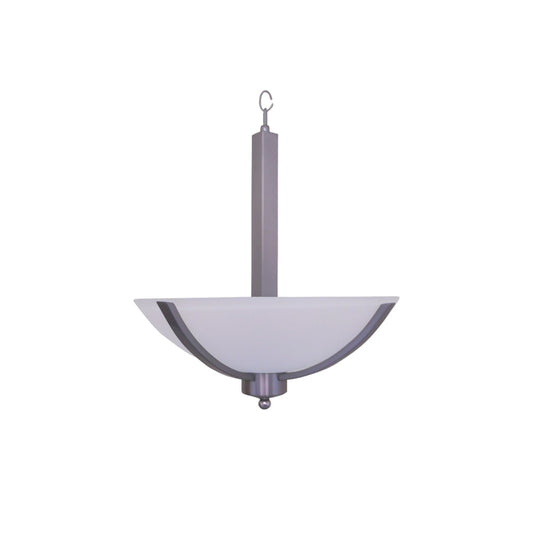 Yosemite Home Decor - Alta Peak 3 Light Bowl Chandelier in Satin Steel Finish with Acid Wash Glass - 107-3B-16AWSS veiw 1