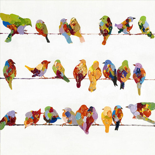 Yosemite Home Decor - Birds on a Wire II Original Hand Painted Wall Art - ARTACC0148 veiw 1