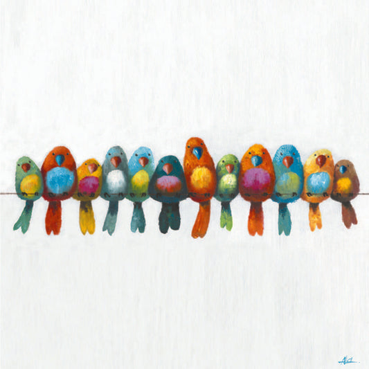 Yosemite Home Decor - Birds on a Wire III Original Hand Painted Wall Art - ARTAC0436C-REV1 veiw 1