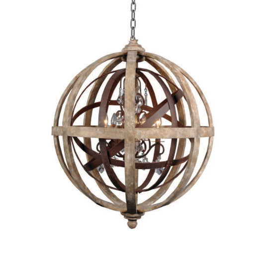 Yosemite Home Decor - Campion 5 Lights Chandelier in Antique Distressed Khaki Finish - RL8001C-5W veiw 1