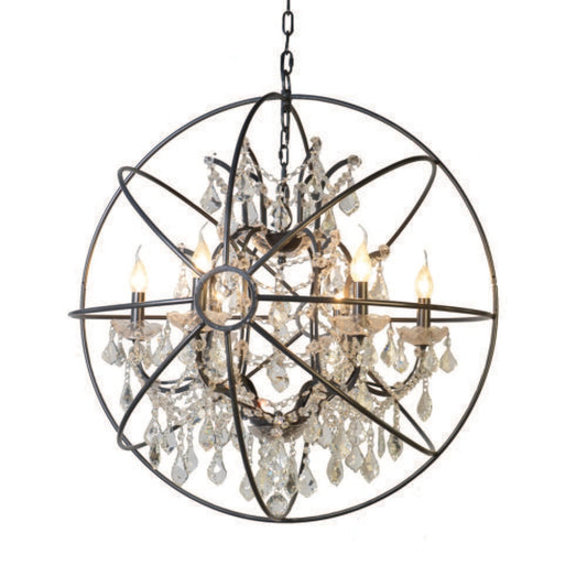 Yosemite Home Decor - Contessa 6 Lights Chandelier in Black Finish - SCFP3078-6BK veiw 1