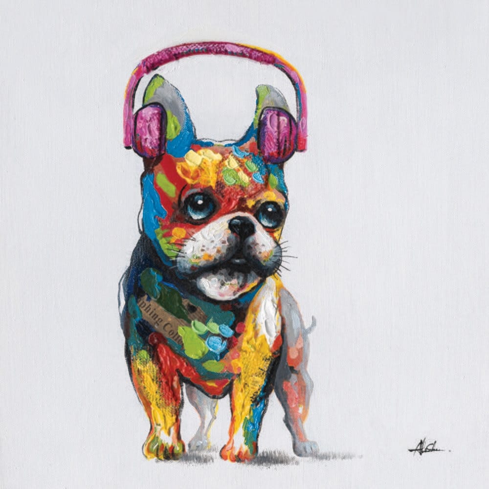 Yosemite Home Decor - Dog Beats II Original Hand Painted Wall Art - ARTAE2019 veiw 1