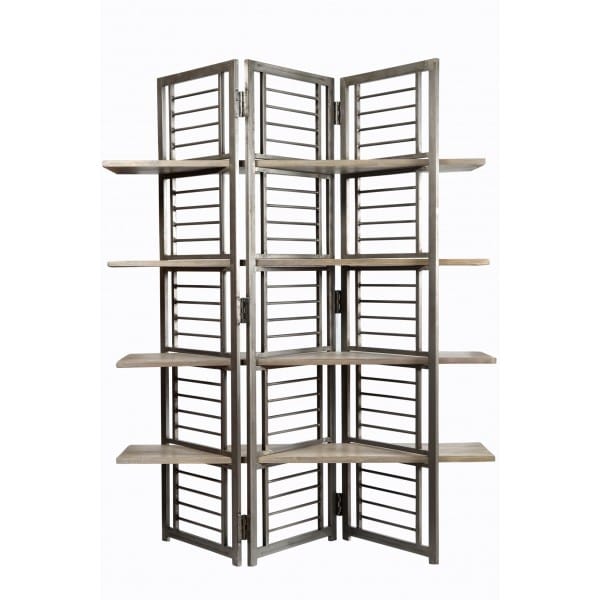 Yosemite Home Decor - Folding Floor Screen with Shelves - YFUR-VA1578 veiw 1